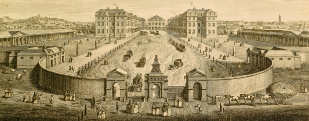 The_Foundling_Hospital_a_birds_eye_view_1753_engraving_by_T_Bowles_after_L_P_Boitard__Coram_in_the_care_of_the_Foundling_Museum